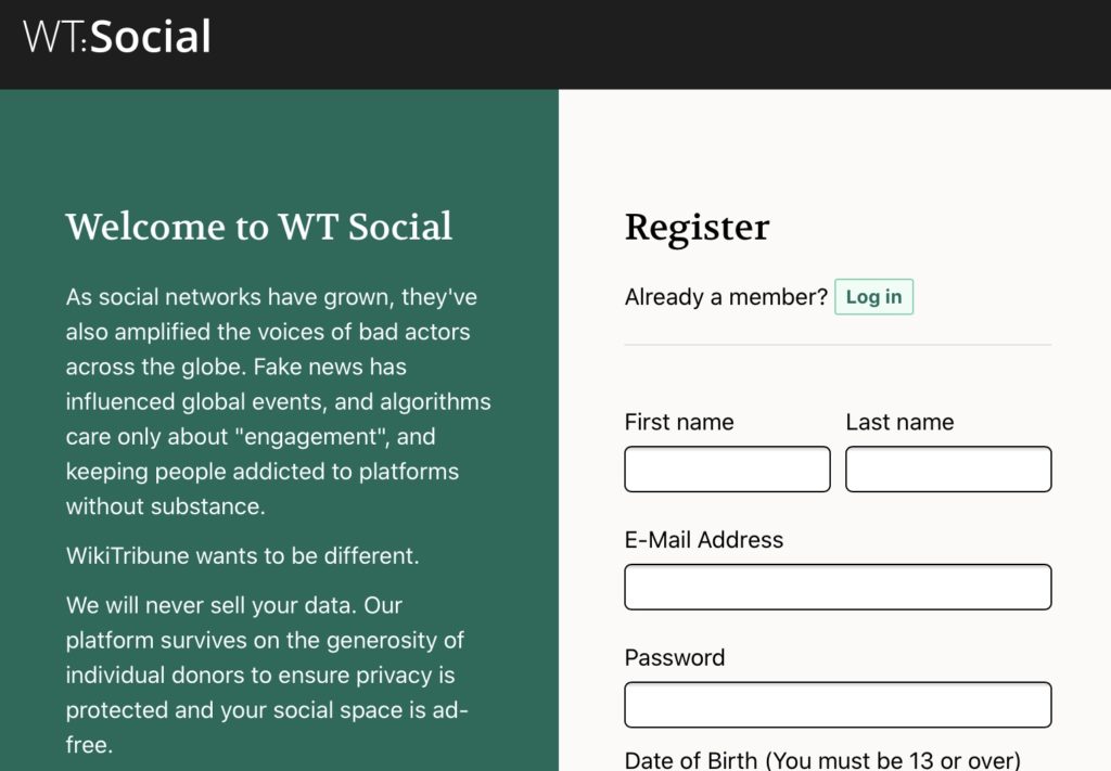 Alternative social platform launched by Wikipedia founder